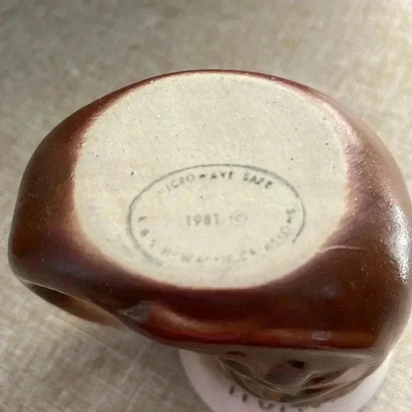 VTG (1981) K&S Hawaiian Creations Stoneware Palm Tree Hawaii Coffee Mug - Picture 3 of 4